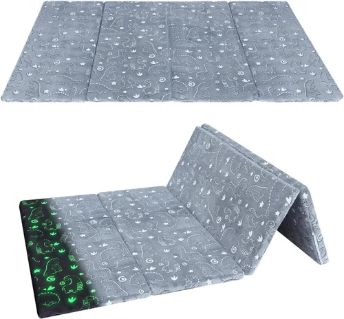 Miniatura 9 de MeMoreCool Colchón de Piso para Niños, Tapete de Juego Tapete Muscular Grande 6x4 Pies, Colchón Futon de Espuma Engrosada para Sala de Juegos, Gris