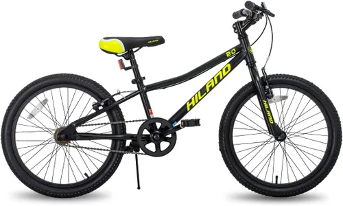 Miniatura 2 de HILAND - Bicicletas de montaña para niños de 20 pulgadas para niños y niñas de 5 años en adelante, bicicletas de una sola velocidad con frenos