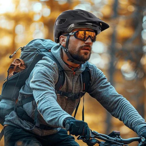Miniatura 6 de Casco de bicicleta para adultos y jóvenes, casco ligero de MTB con visera ajustable para ciclismo de montaña/carretera, 2 tamaños para hombres