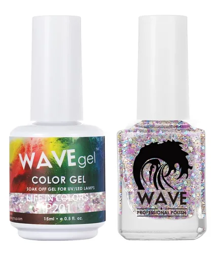 Miniatura 36 de WAVEGEL - Juego dúo de gel y esmalte de uñas a juego - Colección Simplicity - #P109 Blizzard I 0.5 onzas