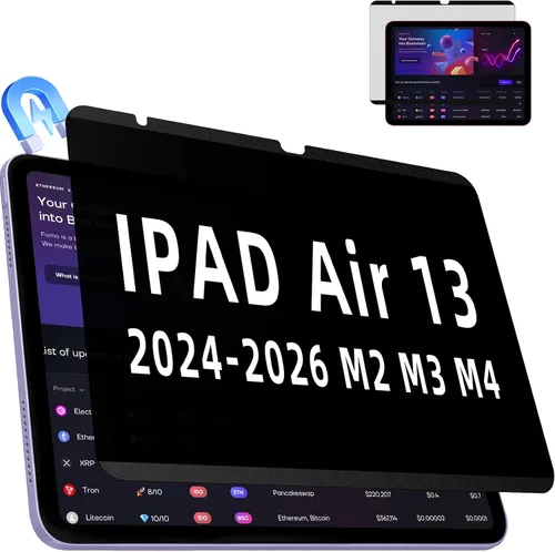 Miniatura 29 de IPROKKO Protector de pantalla magnético de privacidad compatible con iPad de 9ª, 8ª, 7ª generación de 10.2 pulgadas (2021/2020/2019) y iPad Air 3th