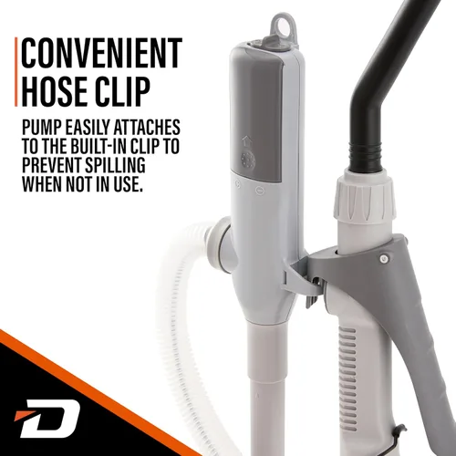 Miniatura 4 de Bomba automática de transferencia de combustible Deway con boquilla para control y parada rápidos de flujo, funciona con pilas AA, manguera extra