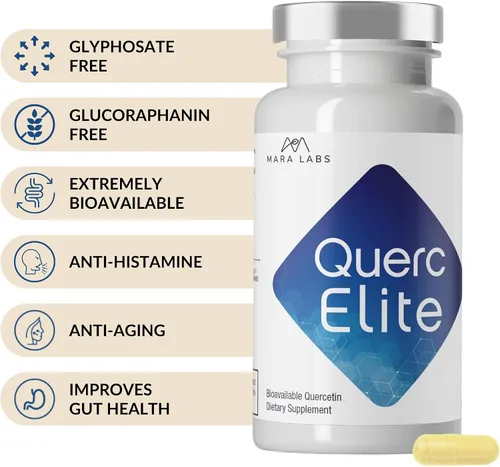 Miniatura 3 de Mara Labs QuercElite Quercetina biodisponible 350 mg de quercetina y 250 mg de complejo de semillas de brócoli 30 cápsulas veganas