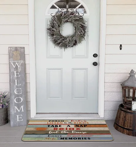 Miniatura 4 de Home Sweet Home Decor Felpudo antideslizante de 17 x 30 pulgadas, divertido tapete para entrada interior, tapete para porche, alfombras de cocina