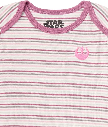 Miniatura 5 de Tienda Essentials Disney para bebés niñas Marvel Star Wars Body de princesa de manga larga paquete de 5