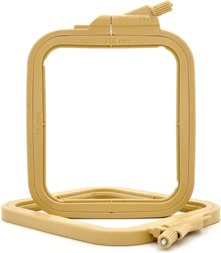Miniatura 49 de Nurge 5 aros cuadrados grandes de plástico para bordar, aro de costura cruzada, aro de aguja perforadora, multicolor