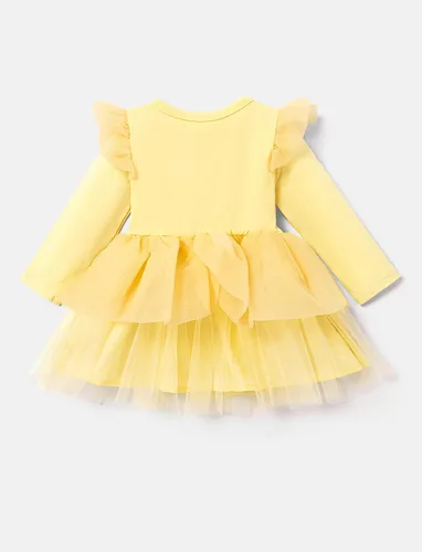 Miniatura 3 de Disney Vestido de tul de manga larga para bebé de princesa, disfraz de fiesta de cumpleaños