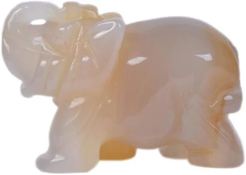 Miniatura 8 de Angelstones Figura de piedra preciosa de elefante pirita, cristal curativo, tótem de animal, piedra espiritual, 2 pulgadas