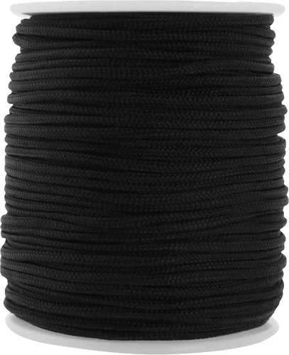 Miniatura 44 de Mandala Crafts Cordón de satén de nailon para la fabricación de joyas, 0.079 in, 55 yardas, cuerdas rojas de nailon, cordón de nudo chino para hacer