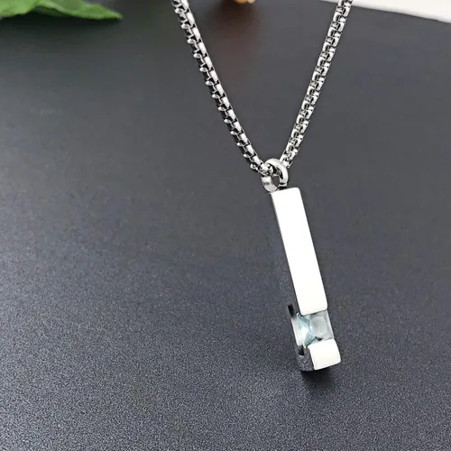 Miniatura 96 de YOUFENG collar con urna para cenizas, cubos de piedras natales, urna para cenizas humanas, collar de urna de cremación, relicario, recuerdo