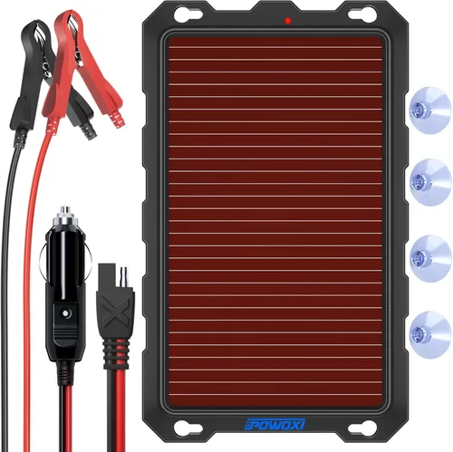 Miniatura 8 de POWOXI - Cargador de batería solar mejorado de 20 W y mantenedor, controlador de carga PWM de 3 etapas inteligente externo, kit de carga por goteo