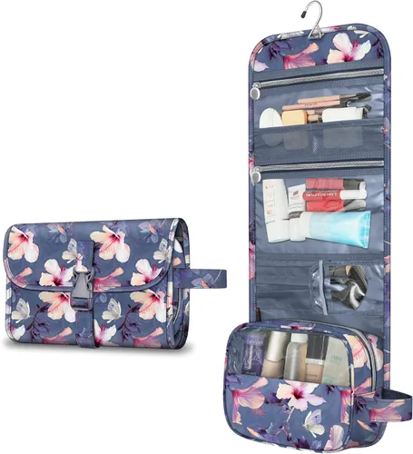 Miniatura 8 de Fintie Bolsa de viaje portátil para cosméticos y artículos de aseo, gran organizador colgante resistente al agua para maquillaje y almacenamiento
