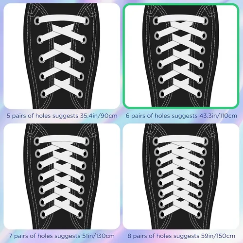 Miniatura 5 de MOTZU 2 pares de cordones planos con purpurina de 45 pulgadas para zapatillas de lona atléticas, cordones brillantes para zapatos de niños