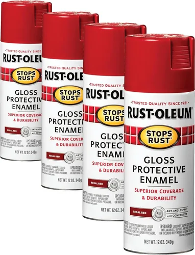 Miniatura 11 de Rust-Oleum 7770830 Stops Rust Pintura en Aerosol, 12 oz, Almendra Brillante (Paquete de 2)