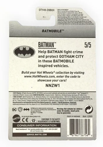 Miniatura 2 de Hot Wheels Batman Batmobile 2017 (Brave and The Bold) 190/365, negro