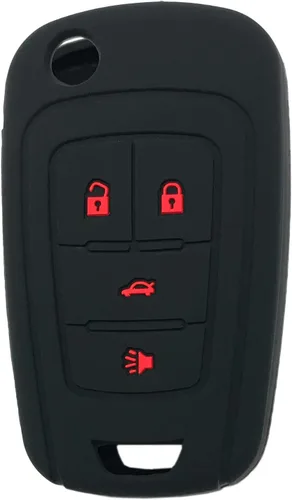 Miniatura 2 de Funda protectora de silicona para llavero con soporte para llaves, compatible con llaveros de Chevy Chevrolet Camaro Cruze Malibu Equinox Sonic