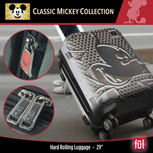 Miniatura 6 de FUL Disney Mickey Mouse - Maleta rígida con ruedas giratorias plateado Disney Mickey Mouse - Maleta rígida con ruedas giratorias