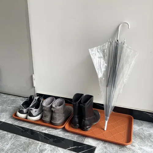Miniatura 3 de PetLike Bandejas para botas para entrada en interiores, bandejas de comida para mascotas, 16.7 x 12.8 pulgadas, paquete de 2 unidades, bandeja