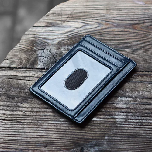 Miniatura 3 de Buffway - Billetera delgada minimalista de cuero con protección RFID para hombre y mujer