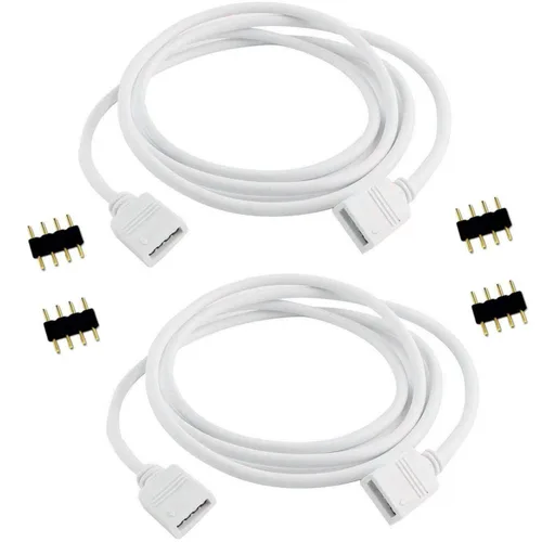 Miniatura 5 de Cable de extensión de tira LED RGB de 8.2 ft 8,2 pies, cable de extensión de cinta LED de 4 pines, cable de conexión de cinta LED, cable de conexión
