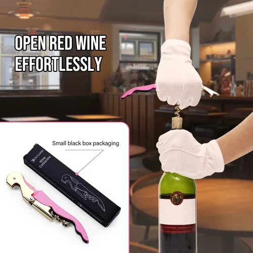 Miniatura 4 de Sacacorchos profesional para camareros, llave de vino de acero inoxidable resistente para camareros de restaurantes, sacacorchos clásico todo