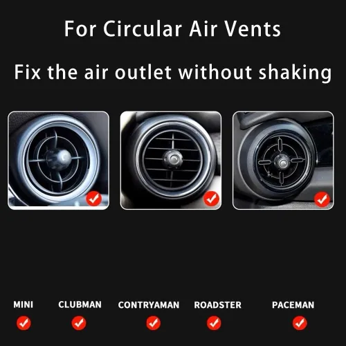 Miniatura 3 de Soporte de teléfono para automóvil, soporte de teléfono Union Jack para ventilación circular de aire para Mini Cooper Serie R soporte manos libres