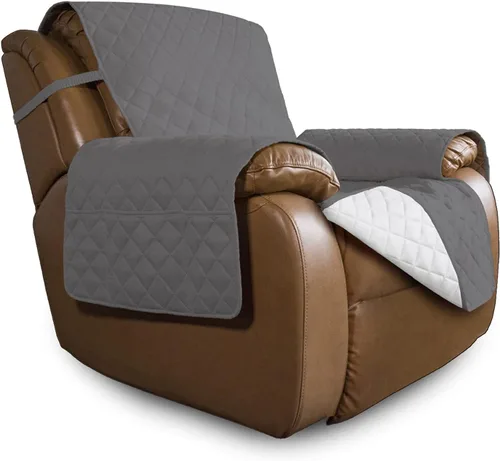 Miniatura 281 de Easy-Going - Funda para sofá, futón y sillón sin reposabrazos, reversible, resistente al agua, para mascotas y niños (azul oscuro/azul claro)