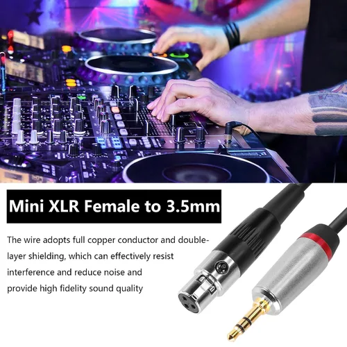 Miniatura 6 de CERRXIAN Mini XLR hembra a 0.138 in cable de audio estéreo de 3 pines Mini XLR hembra a 1/8 pulgadas TRS cable adaptador conector para conversión