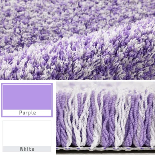 Miniatura 66 de Yimobra Alfombra de baño de felpa esponjosa, súper lanuda suave, cómoda, antideslizante, absorbente de agua, alfombra de baño de microfibra que se