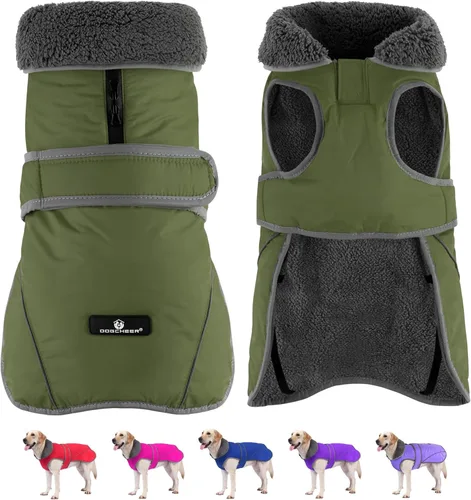 Miniatura 16 de Dogcheer Abrigo para Perro, Chaqueta Impermeable para Perro Abrigo de Invierno Reflectante para Mascotas con Gancho y Velcro Ajustable, Chaqueta