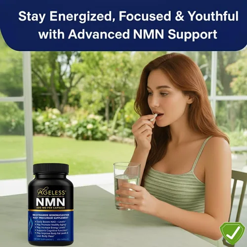 Miniatura 2 de Suplemento NMN de 500 mg, mononucleótido de nicotinamida 99% puro, aumenta los niveles de NAD+, apoya la energía, masa corporal magra