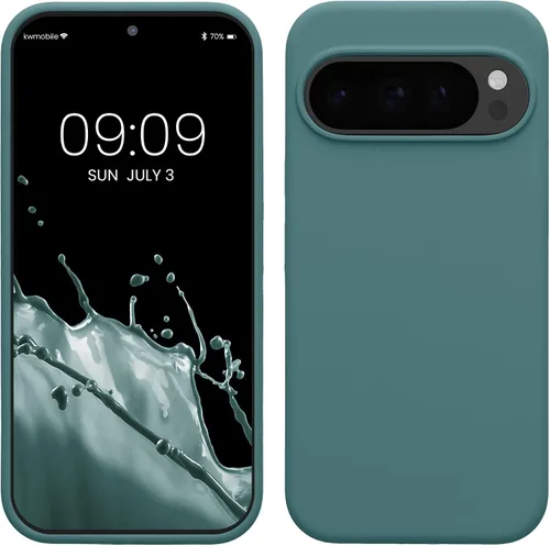 Miniatura 396 de kwmobile Funda Compatible con Google Pixel 6 Pro - Funda de teléfono de silicona TPU con acabado suave - Azul Arrecife