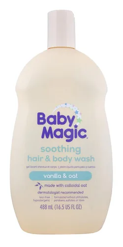 Miniatura 22 de Baby Magic Jabón hidratante para el cabello y el cuerpo, especialmente formulado para la delicada piel del bebé, sin lágrimas, caléndula y coco, 30