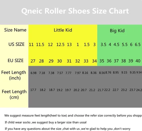 Miniatura 6 de Qneic Zapatillas de ruedas recargables por USB, zapatos de patinaje con ruedas para niños y niñas, zapatos iluminados para niños