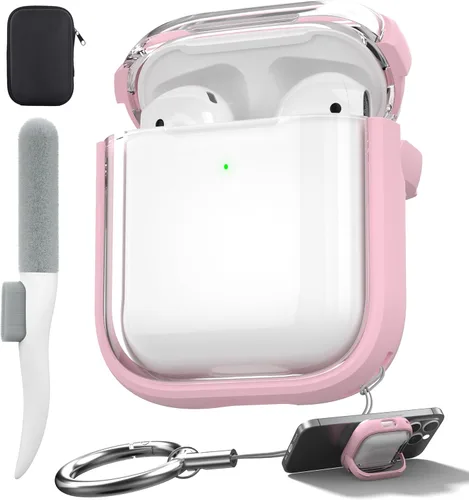 Miniatura 37 de Valkit Funda compatible con AirPods Pro, transparente con kit de limpieza, funda protectora de TPU suave para AirPods Pro Gen 2nd/1st 2023/2022/2019
