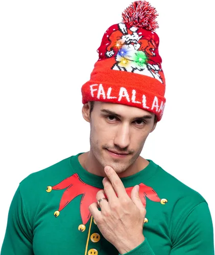 Miniatura 4 de JOYIN Gorro de punto con luz LED unisex para adultos, con 6 modos intermitentes diferentes, multicolor, Multi