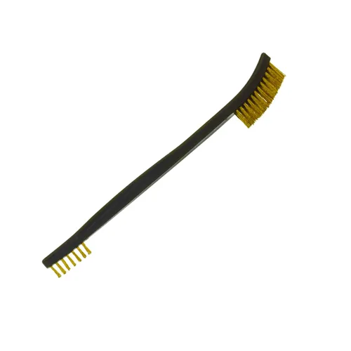 Miniatura 2 de Paquete de 10 cepillos de limpieza multiusos de doble punta para pistolas de 7 pulgadas, cepillos de cerdas de nailon de acero y latón (latón)