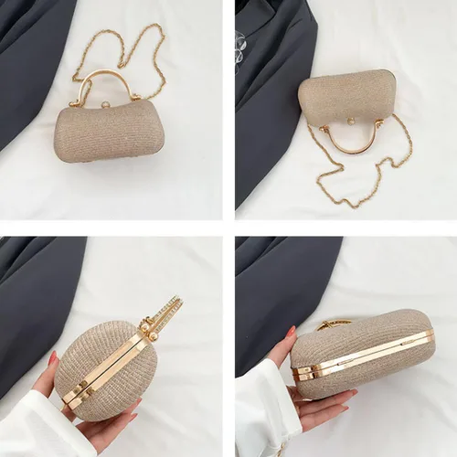Miniatura 6 de Bolso de mano de noche para mujer, bolsos formales brillantes de noche, bolso de mano para boda, cóctel, graduación, fiesta, bolsa de noche