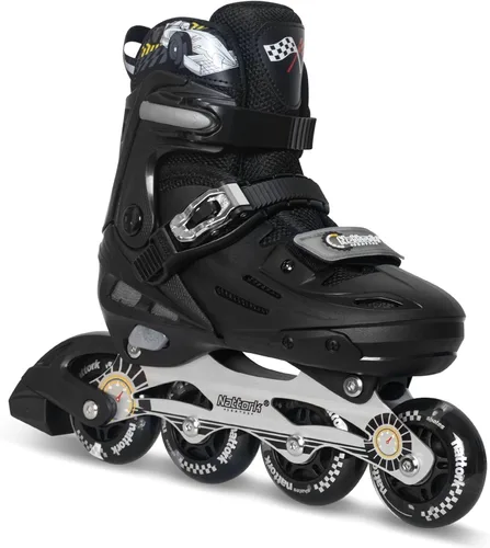 Miniatura 14 de Nattork Patines en línea ajustables para niños con ruedas iluminadas para niños y niñas - Decoraciones de autos de carreras geniales para interiores
