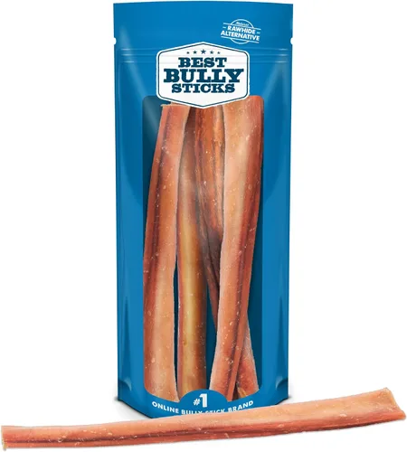 Miniatura 13 de Best Bully Sticks - Palitos de Bully Ahumados con Nogal Jumbo de 6 Pulgadas - 12 Unidades (Paquete de 1) - Natural, Sin Granos y Sin Olor, Aroma