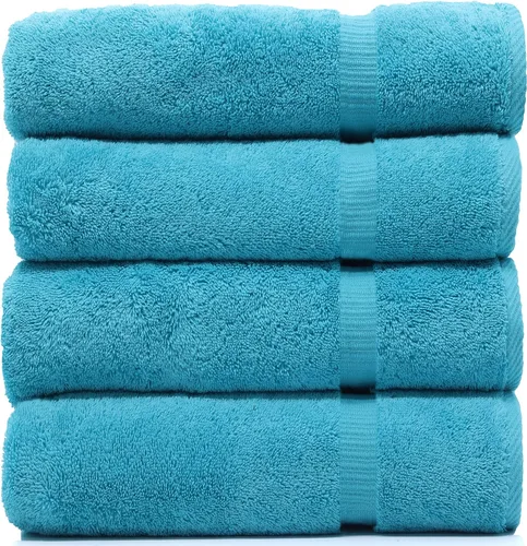 Miniatura 33 de Luxury Hotel & Spa Collection - Toalla ecológica de 100% algodón turco de 27 x 54 pulgadas (27 x 54 onzas), de secado rápido, para baño, borde