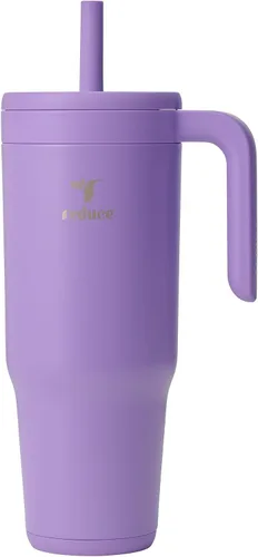 Miniatura 18 de REDUCE Chiller - Vaso térmico aislado al vacío de 40 onzas con pajita de silicona a prueba de derrames, tapa de Tritán sostenible con marcadores