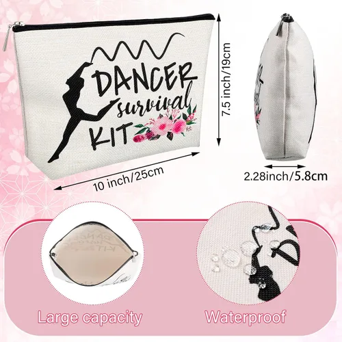 Miniatura 2 de Tondiamo Bolsa de maquillaje de baile, regalos de graduación, bolsas de cosméticos de baile, bailarina, ballerina, ballet, kit de supervivencia