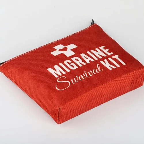 Miniatura 3 de BWWKTOP Kit de supervivencia de migraña, regalos para guerreros de migraña, bolsas de concienciación sobre migraña, regalos para combatientes