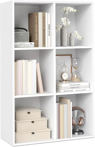 Miniatura 14 de VASAGLE Custos Collection - Estantería para libros tipo cubo con 4 compartimentos, 9.4 x 26 x 26 pulgadas, estantería de almacenamiento para sala