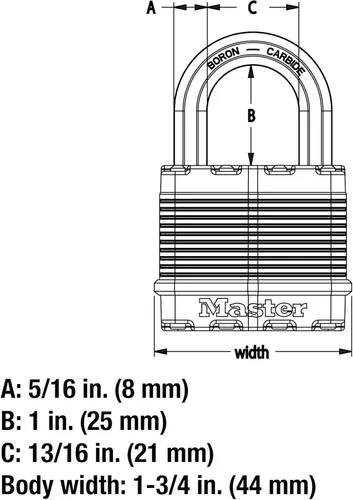 Miniatura 5 de Master Lock M1XQ Magnum - Candado resistente con llave, paquete de 4