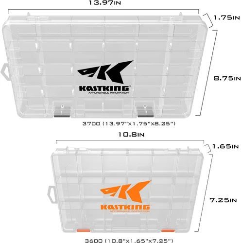 Miniatura 2 de KastKing Cajas de aparejos, caja de plástico, caja organizadora de almacenamiento de plástico con divisores extraíbles, almacenamiento de aparejos