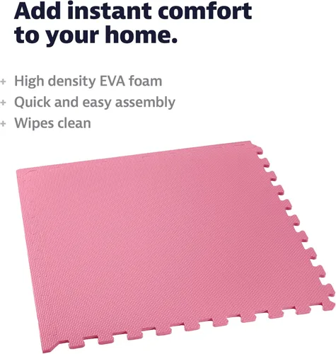 Miniatura 6 de We Sell Mats - Baldosas multiusos de espuma EVA con un grosor de 0.5 pulgadas, alfombrillas entrelazadas para gimnasios de interior y para el hogar