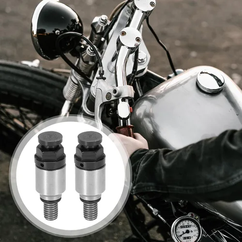 Miniatura 2 de Motoforti 2 unids M5x0.8 motocicleta tornillo horquilla aire purgador válvula para Honda para Yamaha para Suzuki para Kawasaki negro