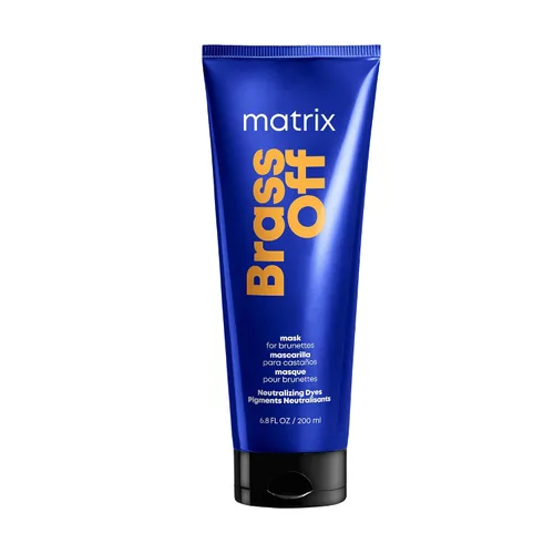 Matrix Mascarilla Capilar Azul Brass Off Depositante de Color - Neutraliza y Matiza el Cabello Cobrizo o Naranja, Para Cabello Teñido, Morenas